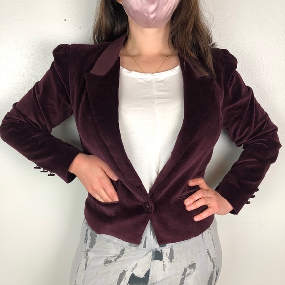 Vintage Jackets & Blazers - Vintage burgundy smokers jacket union made